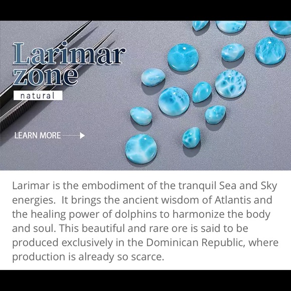 ❤️🌟HOST PICK🌟Larimar water drop necklace❤️ - Picture 5 of 14